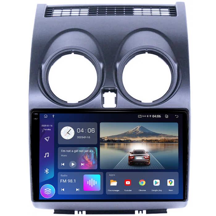 Navigatie dedicata Nissan Qashqai 2006-2013, 4GB RAM 64GB ROM, Quad Core, Display 9" QLED 1K, Carplay, Android 14, Bluetooth, Magazin Play, Suport Camere AHD [2]