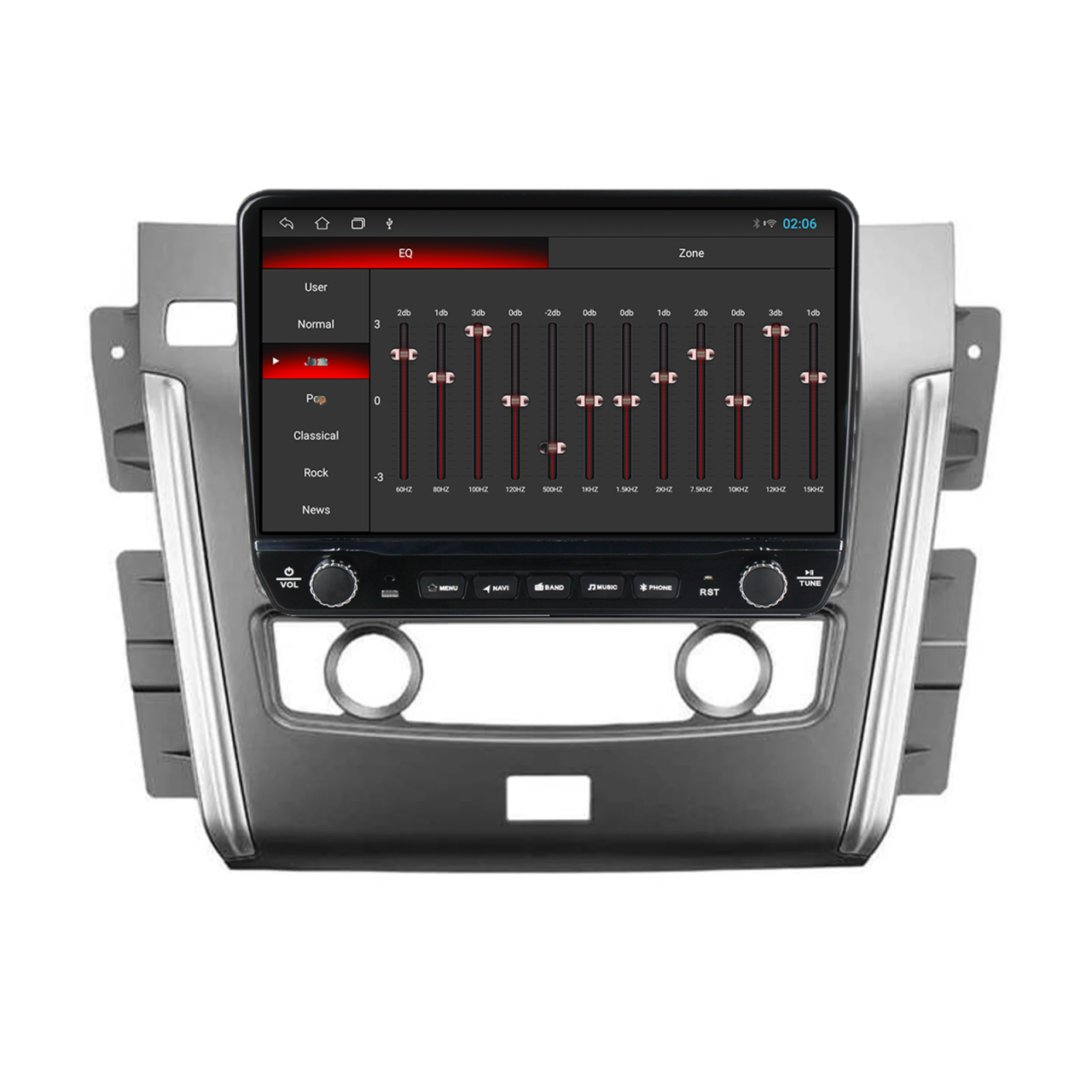 Navigatie dedicata Nissan Patrol 2010- 2020 Tesla Cu Butoane Rotative Model 2024, 4GB RAM 64GB ROM, Procesor Quadcore, Android 14, Display QLED 10", DSP, Carplay&AndroidAuto [5]