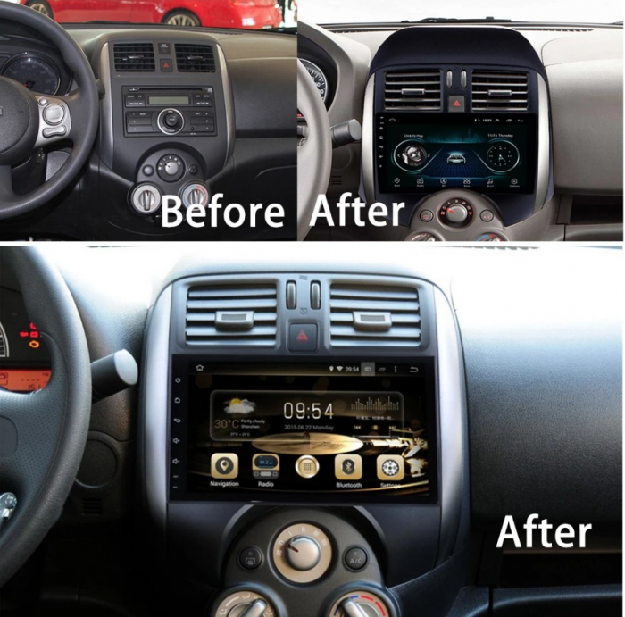 Navigatie dedicata Nissan Sunny 2011, 4 GB RAM 32 ROM, Android 13, Display QLED, 9", DSP, Carplay, Android Auto, Internet, Youtube , Waze , WI-FI , USB , Bluetooth [4]