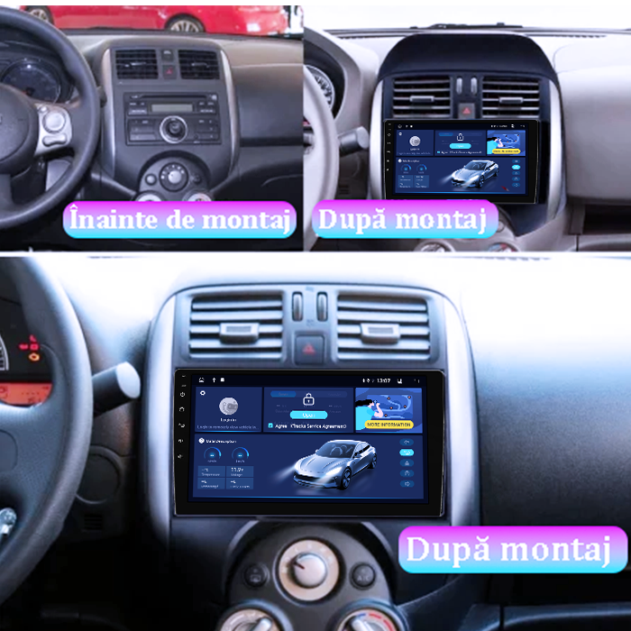 Navigatie dedicata Nissan Sunny 2011, 4GB RAM 64GB ROM, Octacore, Android 14, Display QLED 9", DSP, Carplay&Android Auto, SIM 4G, Ventilator Activ [5]