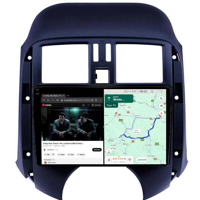 Navigatie dedicata Nissan Sunny 2011, 4GB RAM 64GB ROM, Quadcore, Android 14, Display QLED 1K, 9", DSP, Carplay&Android Auto, Suport camere AHD [5]