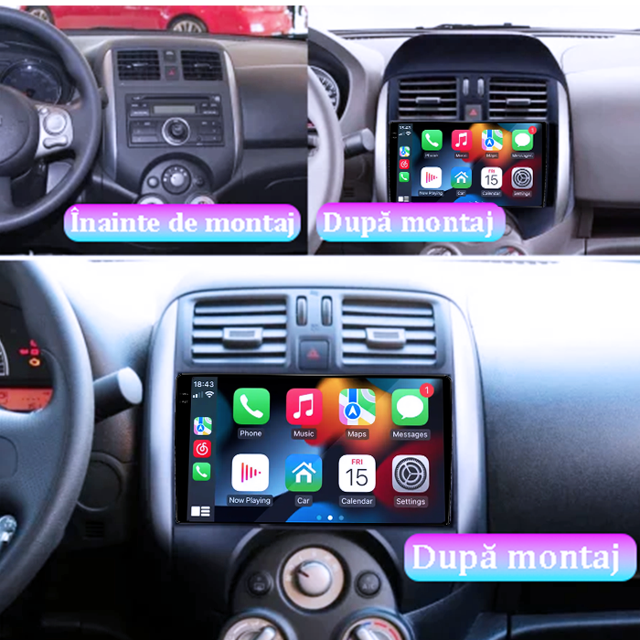 Navigatie dedicata Nissan Sunny 2011, 8GB RAM 128GB ROM, Octacore, Platforma 7862, Android 14, Display QLED 9" 2K, Suporta camera 360", DSP, Carplay&Android Auto, SIM [4]