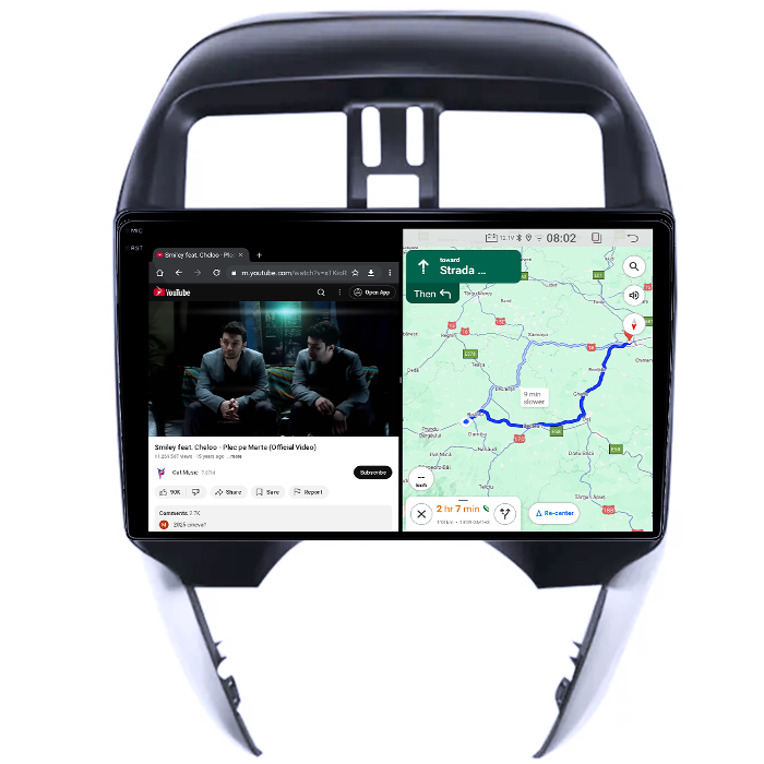 Navigatie dedicata Nissan Sunny 2019, 4GB RAM 64GB ROM, Quadcore, Android 14, Display QLED 1K, 9", DSP, Carplay&Android Auto, Suport camere AHD [5]