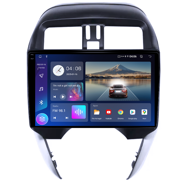 Navigatie dedicata Nissan Sunny 2019, 4GB RAM 64GB ROM, Quadcore, Android 14, Display QLED 1K, 9", DSP, Carplay&Android Auto, Suport camere AHD [3]