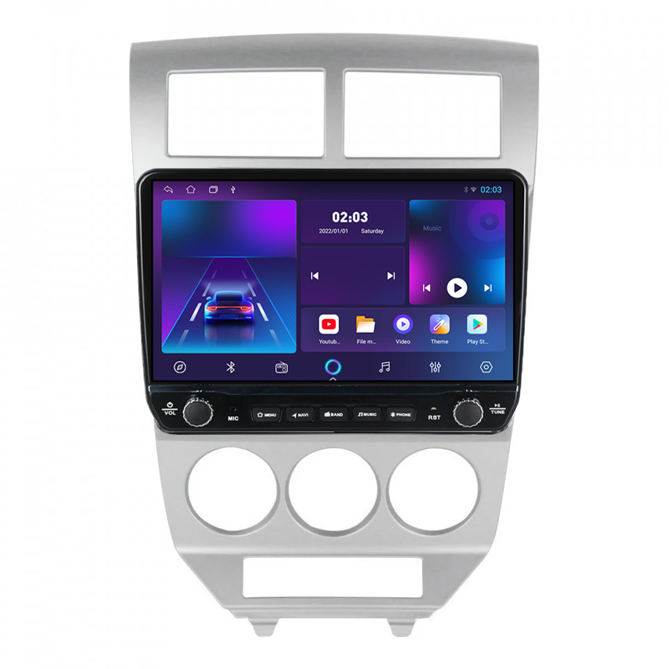 Navigatie dedicata Dodge Caliber 2007-2014 Tesla Cu Butoane Rotative Model 2024, 4GB RAM 64GB ROM, Procesor Quadcore, Android 14, Display QLED 10", DSP, Carplay&AndroidAuto [2]