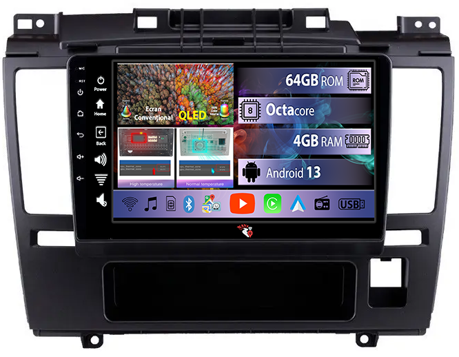 Navigatie dedicata Nissan Tiida 2005-2010, 4 GB RAM 64 ROM, Android 13, Display QLED, 9", DSP, Carplay, Android Auto, Internet, Youtube , Waze , WI-FI , USB , Bluetooth [1]