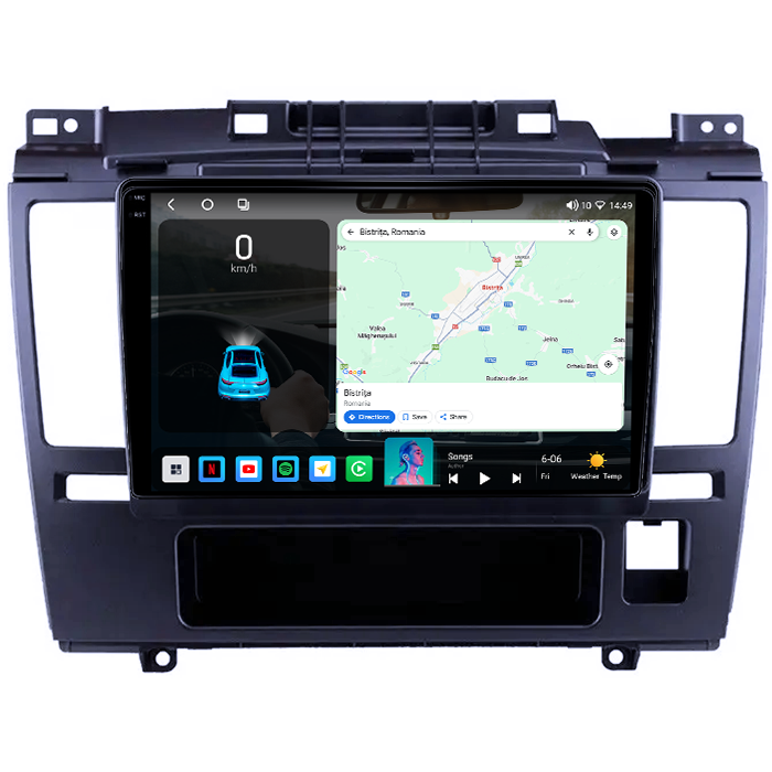 Navigatie dedicata Nissan Tiida 2005-2010, 4GB RAM 64GB ROM, Octacore, Android 14, Display QLED 1K 9", Carplay&Android Auto, SIM 4G, Ventilator Activ [2]