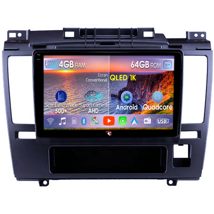 Navigatie dedicata Nissan Tiida 2005-2010, 4GB RAM 64GB ROM, Octacore, Android 14, Display QLED 1K 9", Carplay&Android Auto, SIM 4G, Ventilator Activ [1]