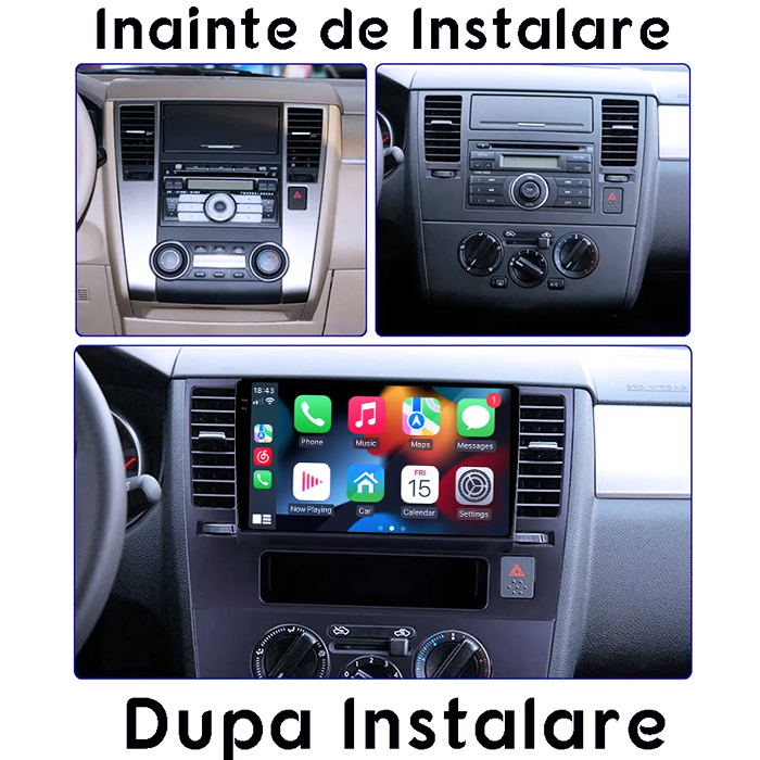 Navigatie dedicata Nissan Tiida 2005-2010, 4GB RAM 64GB ROM, Procesor Qualcomm Octacore, Android 14, Rezolutie 2K, Display QLED 9", DSP, Carplay&Android Auto, SIM 4G [6]