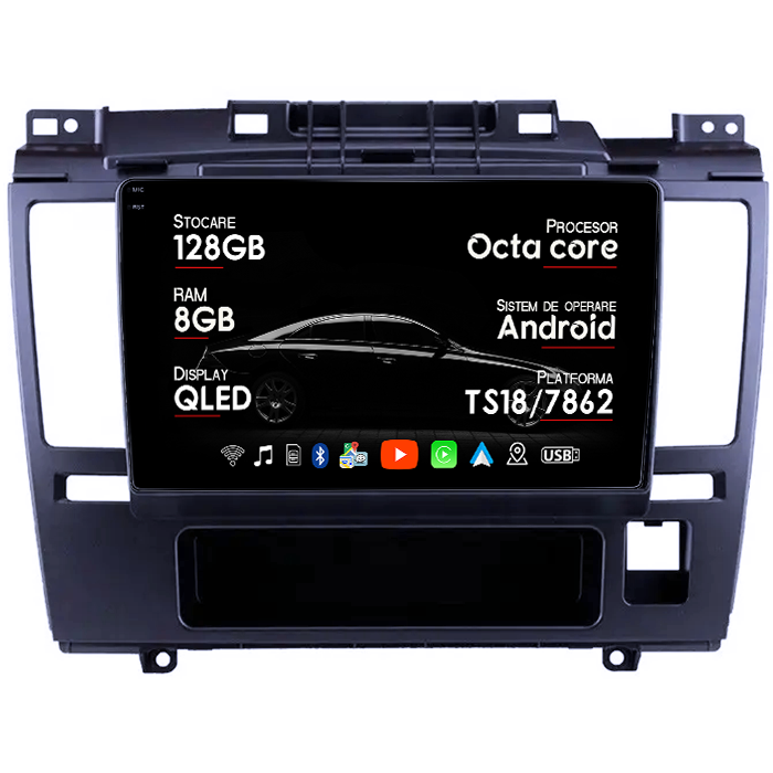Navigatie dedicata Nissan Tiida 2005-2010, 8GB RAM 128GB ROM, Octacore, Platforma TS18, Android 14, Display QLED 9", Suporta camera 360", DSP, Carplay&Android Auto, SIM 4G, Ventilator Activ [1]