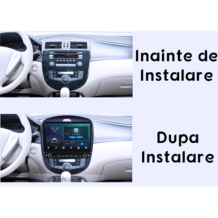 Navigatie dedicata Nissan Tiida 2011-2015 Tesla cu butoane rotative model 2024, 4GB RAM 64GB ROM, Procesor Quadcore, Android 14, Display QLED 10", DSP, Carplay&Android Auto [2]