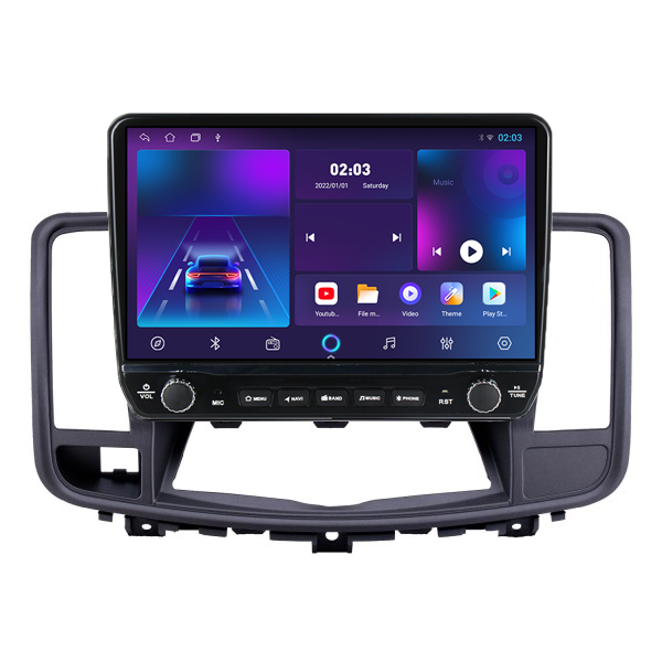 Navigatie dedicata Nissan Teana 2009-2013 Tesla Cu Butoane Rotative Model 2024, 4GB RAM 64GB ROM, Procesor Quadcore, Android 14, Display QLED 10", DSP, Carplay&AndroidAuto [2]