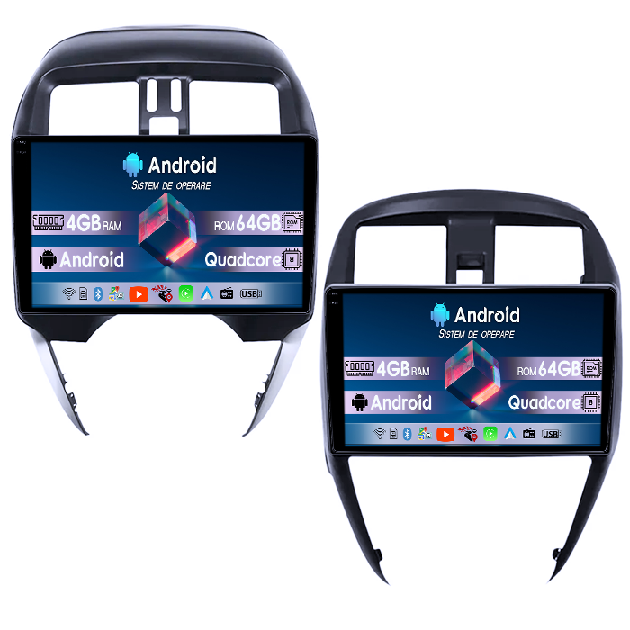 Navigatie dedicata Nissan Versa 2014-2020, 4GB RAM 64GB ROM, Quadcore, Android 14, Display QLED 1K, 9", DSP, Carplay&Android Auto, Suport camere AHD [1]