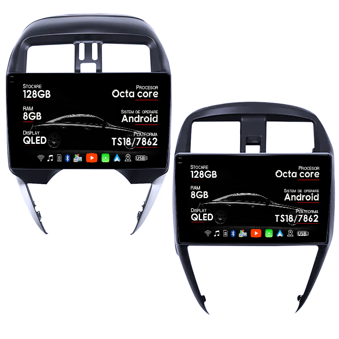 Navigatie dedicata Nissan Versa 2014-2020, 8GB RAM 128GB ROM, Octacore, Platforma TS18, Android 14, Display QLED 9", Suporta camera 360", DSP, Carplay&Android Auto, SIM 4G, Ventilator Activ [1]
