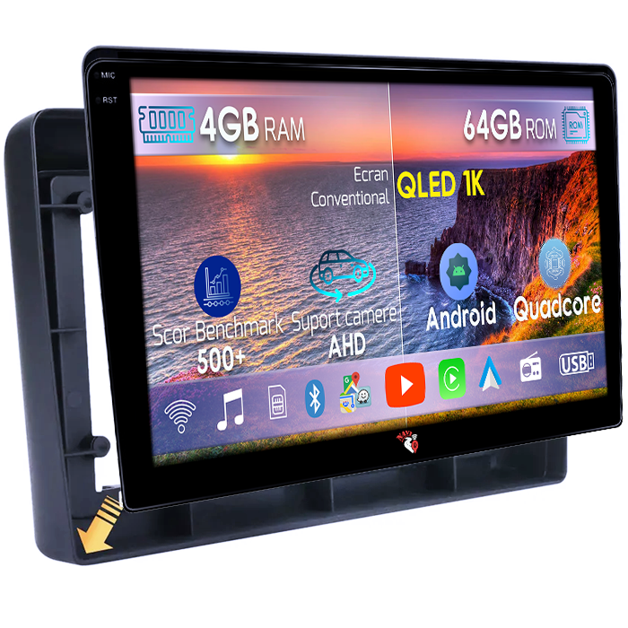 Navigatie dedicata Nissan X-Trail 2000-2007, 4GB RAM 64GB ROM, Octacore, Android 14, Display QLED 1K 10", Carplay&Android Auto, SIM 4G, Ventilator Activ [1]
