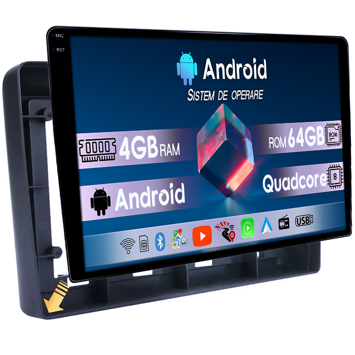 Navigatie dedicata Nissan X-Trail 2000-2007, 4GB RAM 64GB ROM, Quad Core, Display 10" QLED 1K, Carplay, Android 14, Bluetooth, Magazin Play, Suport Camere AHD [1]