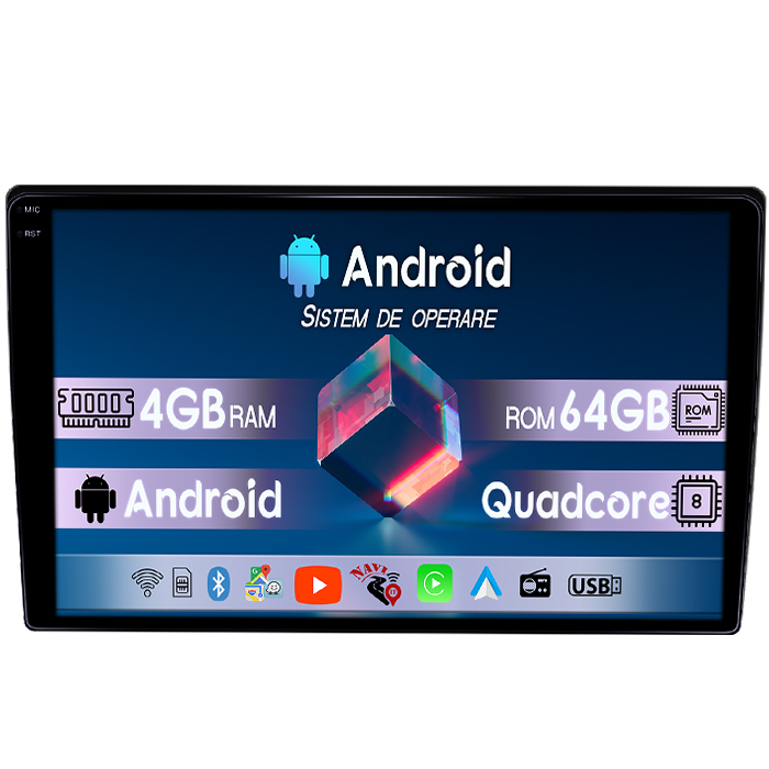 Navigatie dedicata Nissan X-Trail 2000-2007, 4GB RAM 64GB ROM, Quad Core, Display 10" QLED 1K, Carplay, Android 14, Bluetooth, Magazin Play, Suport Camere AHD [1]