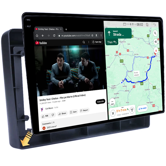 Navigatie dedicata Nissan X-Trail 2000-2007, 8GB RAM 128GB ROM, Octacore, Platforma TS18, Android 14, Display QLED 10", Suporta camera 360", DSP, Carplay&Android Auto, SIM 4G, Ventilator Activ [4]