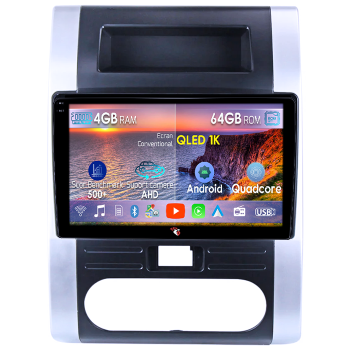 Navigatie dedicata Nissan X-Trail 2007-2015, 4GB RAM 64GB ROM, Octacore, Android 14, Display QLED 1K 10", Carplay&Android Auto, SIM 4G, Ventilator Activ [1]