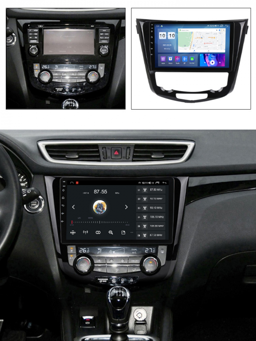 Navigatie dedicata Nissan X-Trail 2013-2017, 4 GB RAM 32 ROM, Android 13, Display QLED, 10", DSP, Carplay, Android Auto, Internet, Youtube , Waze , WI-FI , USB , Bluetooth [6]