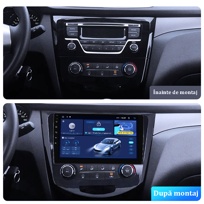 Navigatie dedicata Nissan X-Trail 2013-2017, 4GB RAM 64GB ROM, Octacore, Android 14, Display QLED 1K 10", Carplay&Android Auto, SIM 4G, Ventilator Activ [5]