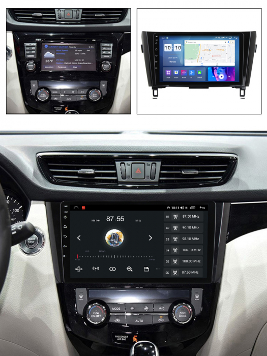 Navigatie dedicata Nissan X-Trail 2014-2021, 4GB RAM 64GB ROM, Octacore, Android 13, Display QLED 10", DSP, Carplay, Android Auto, Internet, Youtube, Waze, WIFI, Bluetooth [5]