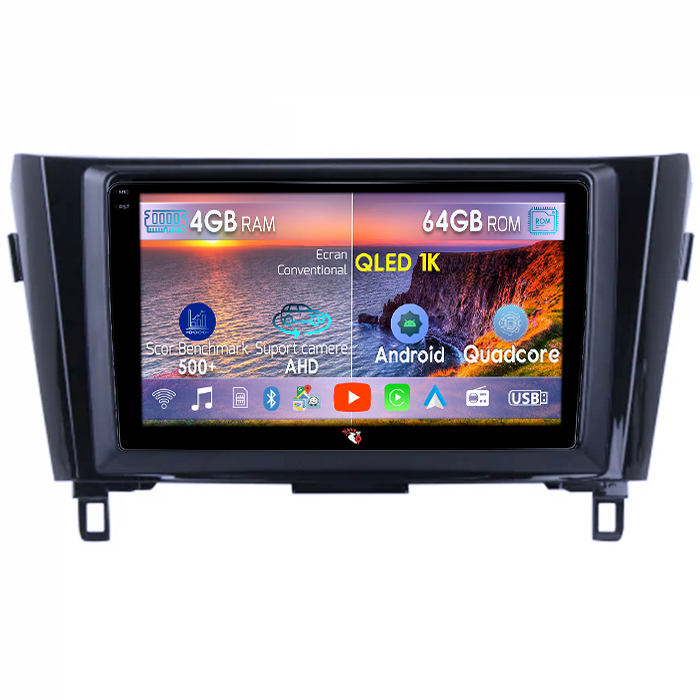 Navigatie dedicata Nissan X-Trail 2014-2021, 4GB RAM 64GB ROM, Octacore, Android 14, Display QLED 1K 10", Carplay&Android Auto, SIM 4G, Ventilator Activ [1]