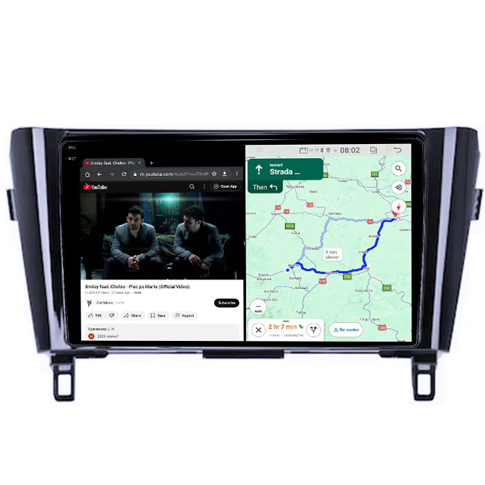 Navigatie dedicata Nissan X-Trail, Qashqai 2013-2018, 12GB RAM 256GB ROM, Android 14, Rezolutie 2K, Display QLED, 9", DSP, Carplay, Android Auto, Internet, Youtube, Waze, Wi Fi, USB [4]
