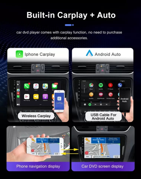 (Resigilata) Navigatie dedicata Nissan Qashqai X-trail 2013+, 2GB RAM 32GB ROM, Quad Core, Display 9" IPS Full HD, Carplay, Android 13, Bluetooth, Magazin Play, Suport camere AHD [3]
