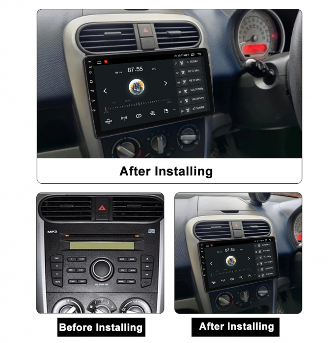 Navigatie dedicata Opel Agila 2007-2014/Suzuki Splash, 4GB RAM 64GB ROM, Octacore, Android 13, Display QLED 9", DSP, Carplay, Android Auto, Internet, Youtube, Waze, WIFI, Bluetooth [6]