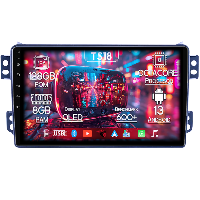 Navigatie dedicata Opel Agila 2007-2014/Suzuki Splash, 8GB RAM 128GB ROM, Octacore, Platforma TS18, Android 13, Display QLED 9”, Suporta camera 360º, DSP, Carplay&Android Auto, SIM 4G, Ventilator Acti [1]