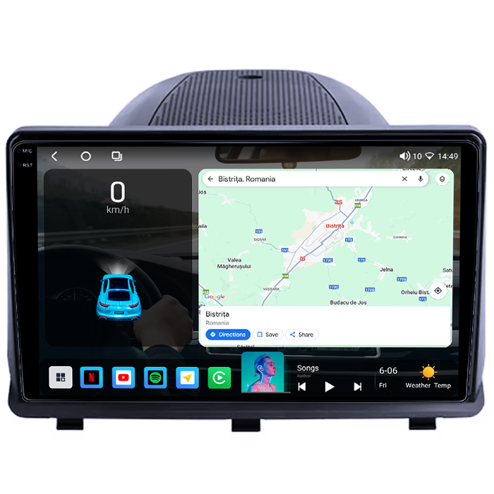 Navigatie dedicata Opel Antara 2008-2013, 4GB RAM 32GB ROM, Octacore, Android 14, Display QLED 1K 9", DSP, Carplay&Android Auto, SIM 4G, Bluetooth, Ventilator Activ [2]
