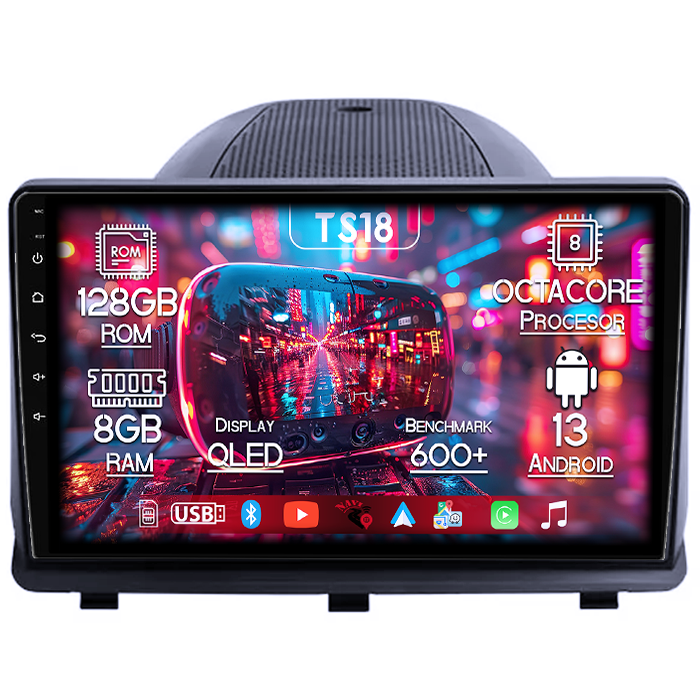 Navigatie dedicata Opel Antara 2008-2013, 8GB RAM 128GB ROM, Octacore, Platforma TS18, Android 13, Display QLED 9”, Suporta camera 360º, DSP, Carplay&Android Auto, SIM 4G, Ventilator Activ [1]