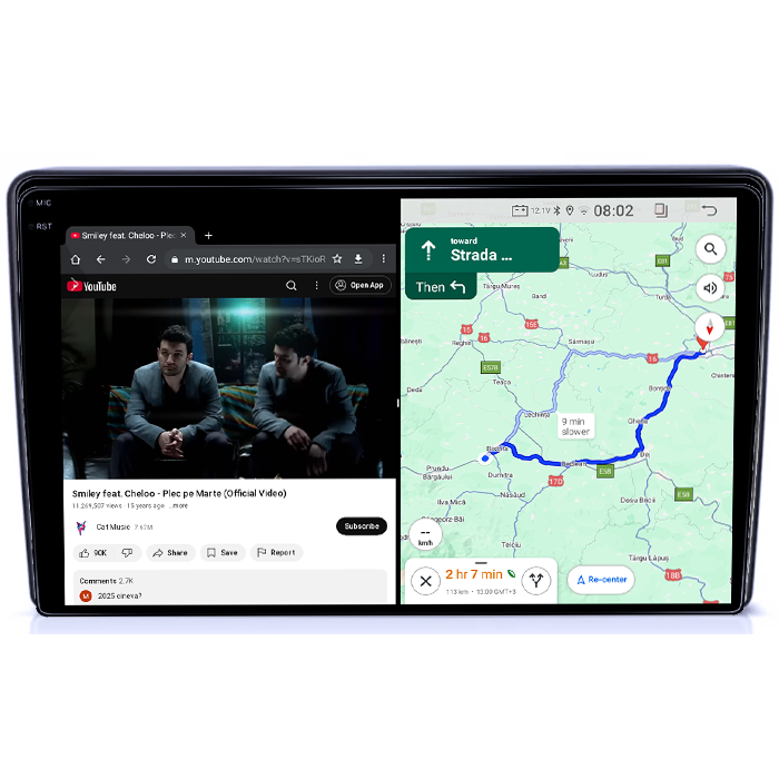 Navigatie dedicata Nissan Qashqai 2006-2013, 8GB RAM 128GB ROM, Octacore, Platforma TS18, Android 14, Display QLED 9", Suporta camera 360", DSP, Carplay&Android Auto, SIM 4G, Ventilator Activ [4]