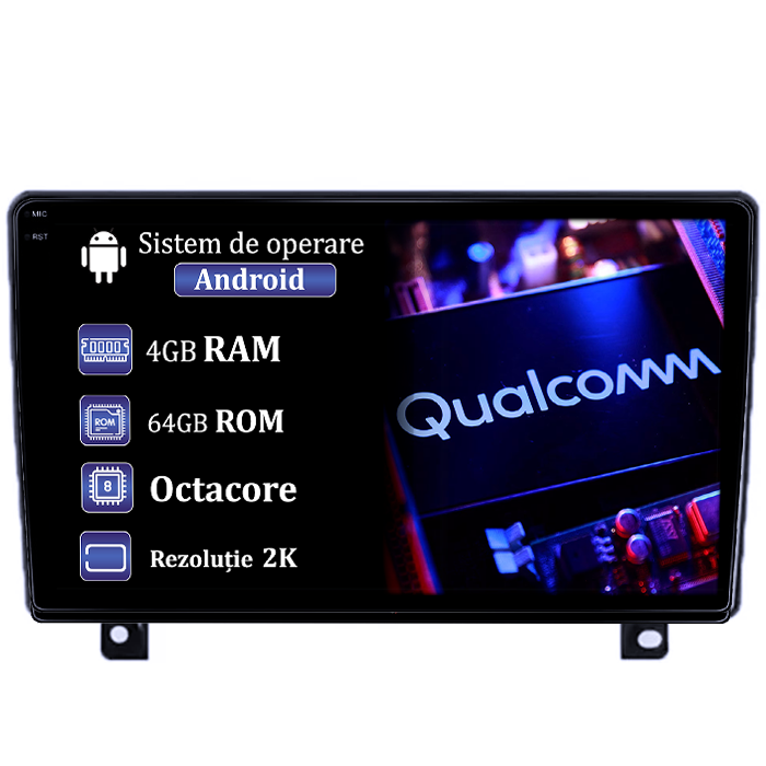 Navigatie dedicata Opel Astra H 2006-2014, 4GB RAM 64GB ROM, Procesor Qualcomm Octacore, Android 14, Rezolutie 2K, Display QLED 9", DSP, Carplay&Android Auto, SIM 4G [1]