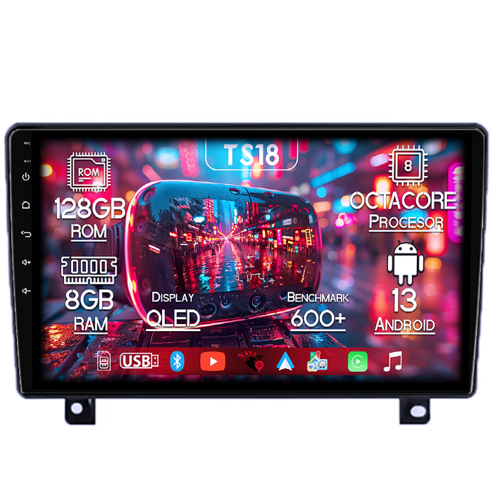 Navigatie dedicata Opel Astra H 2006 - 2014, 8GB RAM 128GB ROM, Octacore, Platforma TS18, Android 13, Display QLED 9”, Suporta camera 360º, DSP, Carplay&Android Auto, SIM 4G, Ventilator Activ [1]
