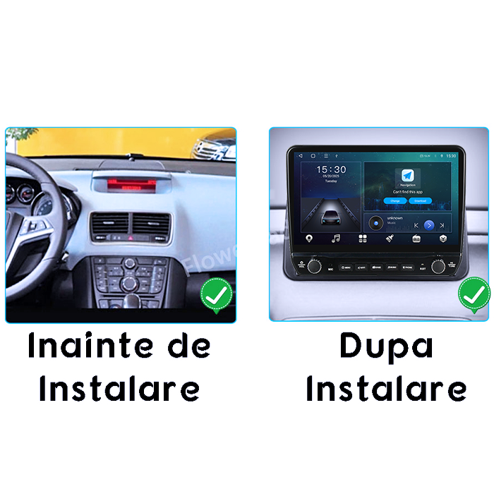 Navigatie dedicata Opel Opel Meriva 2010-2014 Tesla cu butoane rotative model 2024, 4GB RAM 64GB ROM, Procesor Quadcore, Android 14, Display QLED 10", DSP, Carplay&Android Auto [2]