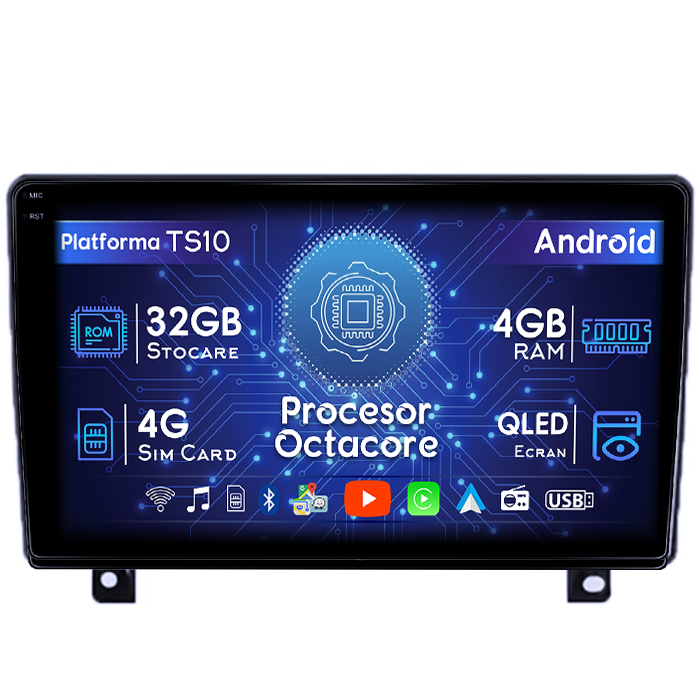 Navigatie dedicata Opel Astra Zafira 2007, 4GB RAM 32GB ROM, Octacore, Android 14, Display QLED 1K 9", DSP, Carplay&Android Auto, SIM 4G, Bluetooth, Ventilator Activ [1]