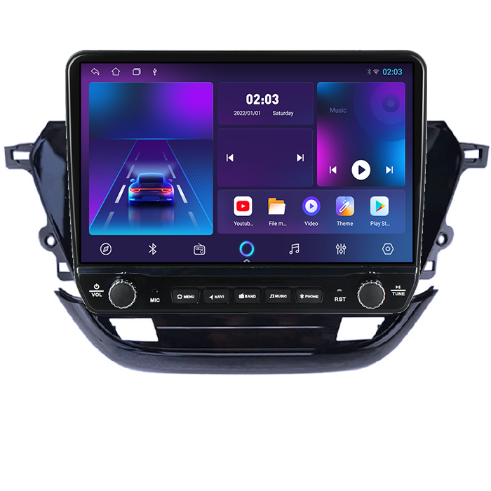 Navigatie dedicata Opel Corsa F 2019+ Tesla cu butoane rotative model 2024, 4GB RAM 64GB ROM, Procesor Quadcore, Android 14, Display QLED 10", DSP, Carplay&Android Auto [6]