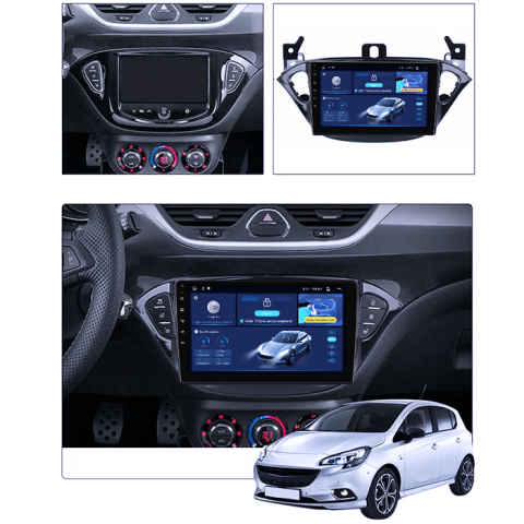 Navigatie dedicata Opel Corsa 2014-2019, 4GB RAM 64GB ROM, Quad Core, Display 9" QLED 1K, Carplay, Android 14, Bluetooth, Magazin Play, Suport Camere AHD [2]