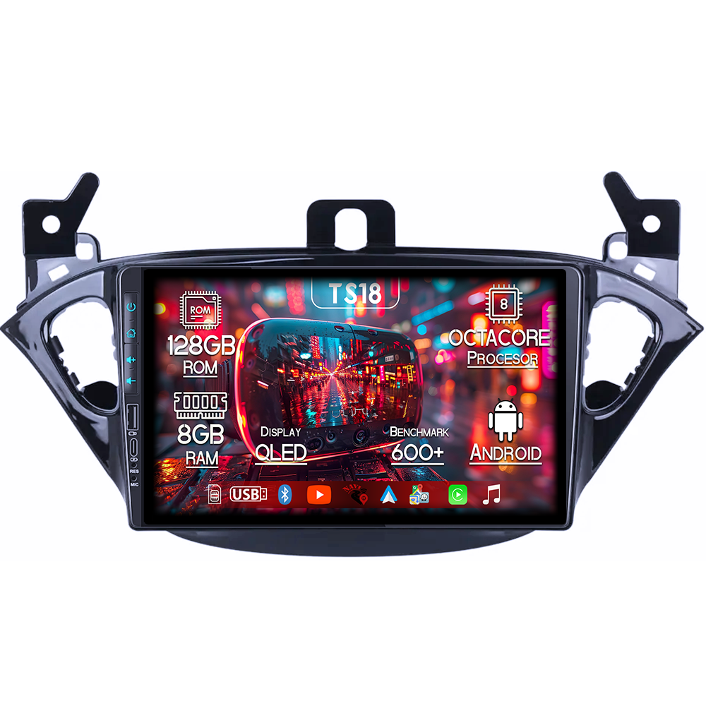 Navigatie dedicata Opel Corsa 2014-2019, USB&Butoane fizice frontale, Platforma TS18, 9 Inch, 8GB RAM 128GB ROM, Octacore, Android 14, Android Auto&Carplay [1]