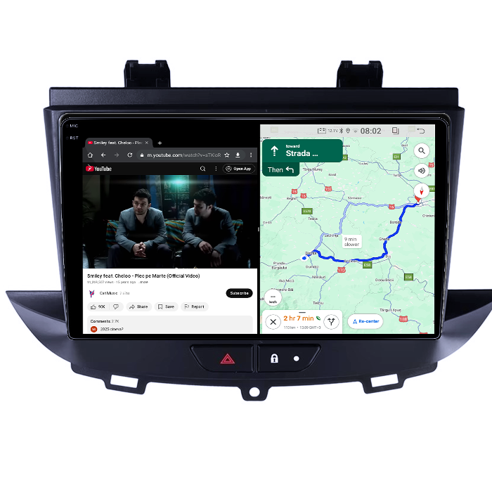 Navigatie dedicata Opel Crossland/Grandland X 2017-2021, 12GB RAM 256GB ROM, Android 13, Rezolutie 2K, Display QLED, 9", DSP, Carplay, Android Auto, Internet, Youtube, Waze, Wi Fi, USB [4]