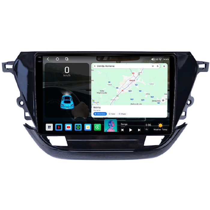 Navigatie dedicata Opel Corsa F 2019+, 4GB RAM 32GB ROM, Octacore, Android 14, Display QLED 1K 9", DSP, Carplay&Android Auto, SIM 4G, Bluetooth, Ventilator Activ [2]