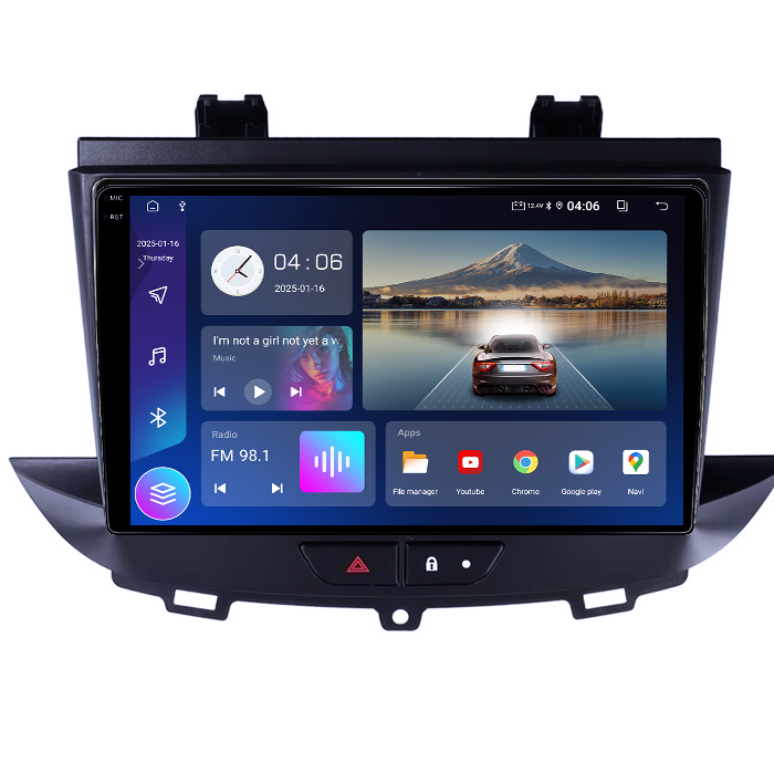 Navigatie dedicata Opel Crossland/Grandland X 2017-2021, 4GB RAM 64GB ROM, Quadcore, Android 14, Display QLED 1K, 9", DSP, Carplay&Android Auto, Suport camere AHD [2]