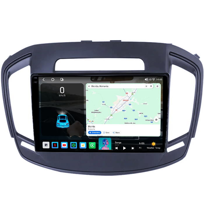 Navigatie dedicata Opel Insignia 2013-2017, 4GB RAM 64GB ROM, Octacore, Android 14, Display QLED 1K 9", Carplay&Android Auto, SIM 4G, Ventilator Activ [2]