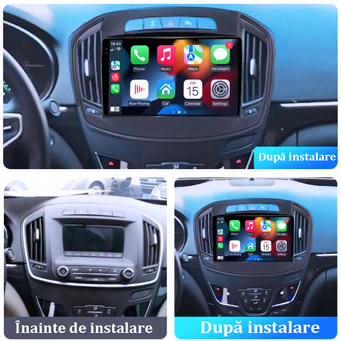 Navigatie dedicata Opel Insignia 2013-2017, 4GB RAM 64GB ROM, Procesor Qualcomm Octacore, Android 14, Rezolutie 2K, Display QLED 9", DSP, Carplay&Android Auto, SIM 4G [5]