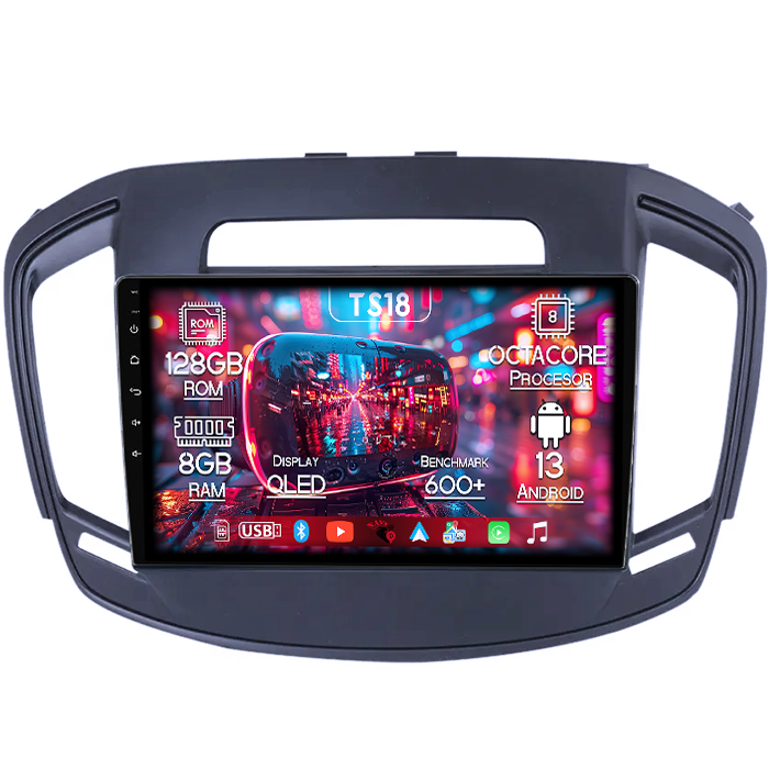 Navigatie dedicata Opel Insignia 2013-2017, 8GB RAM 128GB ROM, Octacore, Platforma TS18, Android 13, Display QLED 9”, Suporta camera 360º, DSP, Carplay&Android Auto, SIM 4G, Ventilator Activ [1]