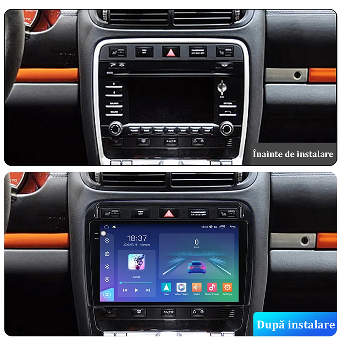 Navigatie dedicata Porsche Cayenne 2002-2010, 8GB RAM 128GB ROM, Octacore, Platforma TS18, Android 14, Display QLED 9", Suporta camera 360", DSP, Carplay&AndroidAuto [5]