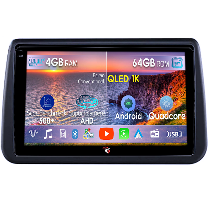 Navigatie dedicata Opel Meriva 2010-2014, 4GB RAM 64GB ROM, Octacore, Android 14, Display QLED 1K 9", Carplay&Android Auto, SIM 4G, Ventilator Activ [1]
