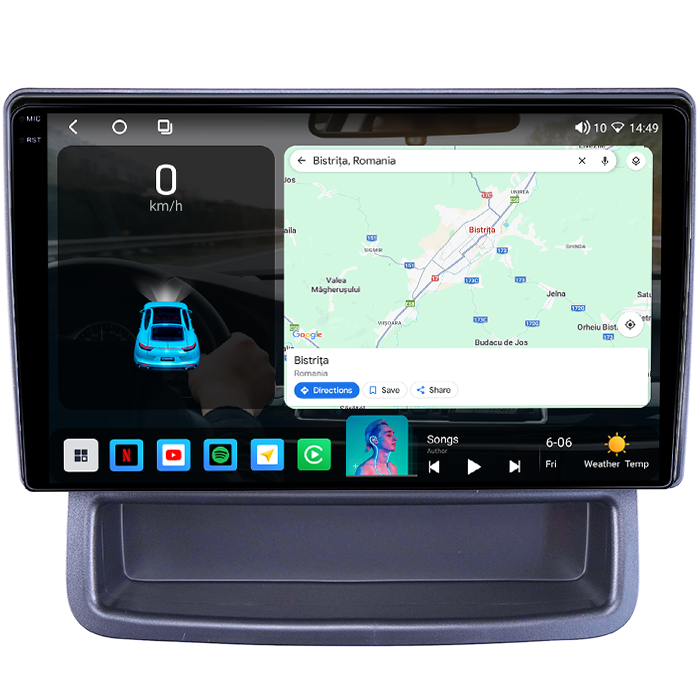 Navigatie dedicata Opel Vivaro 2010-2014, 4GB RAM 32GB ROM, Octacore, Android 14, Display QLED 1K 9", DSP, Carplay&Android Auto, SIM 4G, Bluetooth, Ventilator Activ [2]